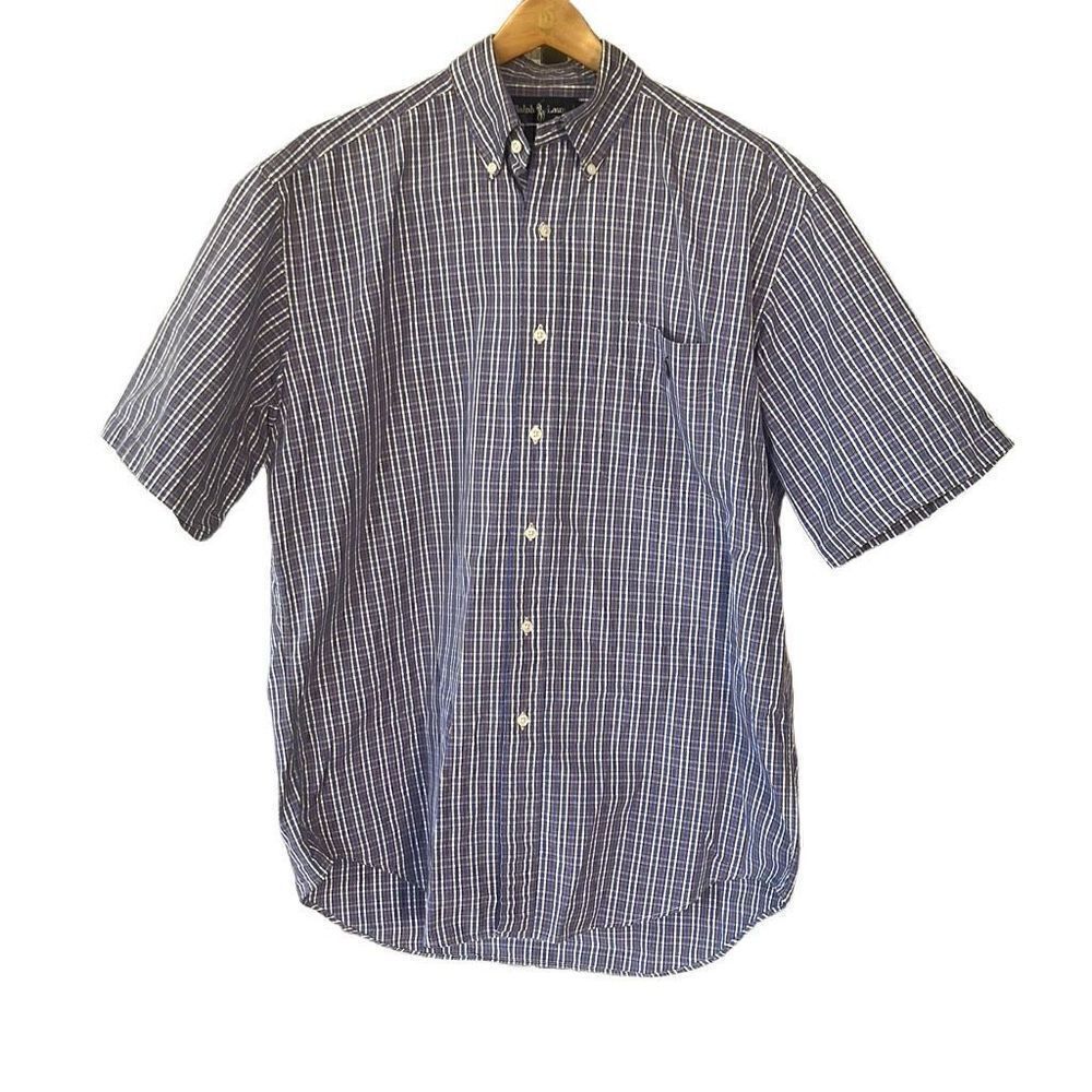 Ralph Lauren Blake Short Sleeve Plaid Button Down Shirt Men’s Medium